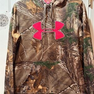 Under Armour Pink and Camo Hoodie